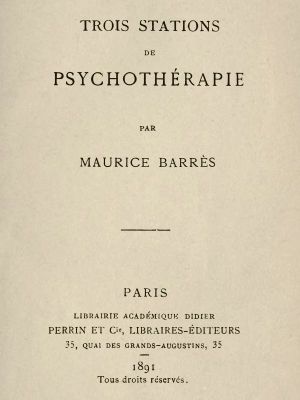 [Gutenberg 61404] • Trois Stations de psychothérapie